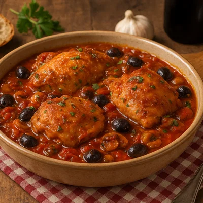 Pollo alla Cacciatora (Jäger-Hähnchen auf italienische Art)