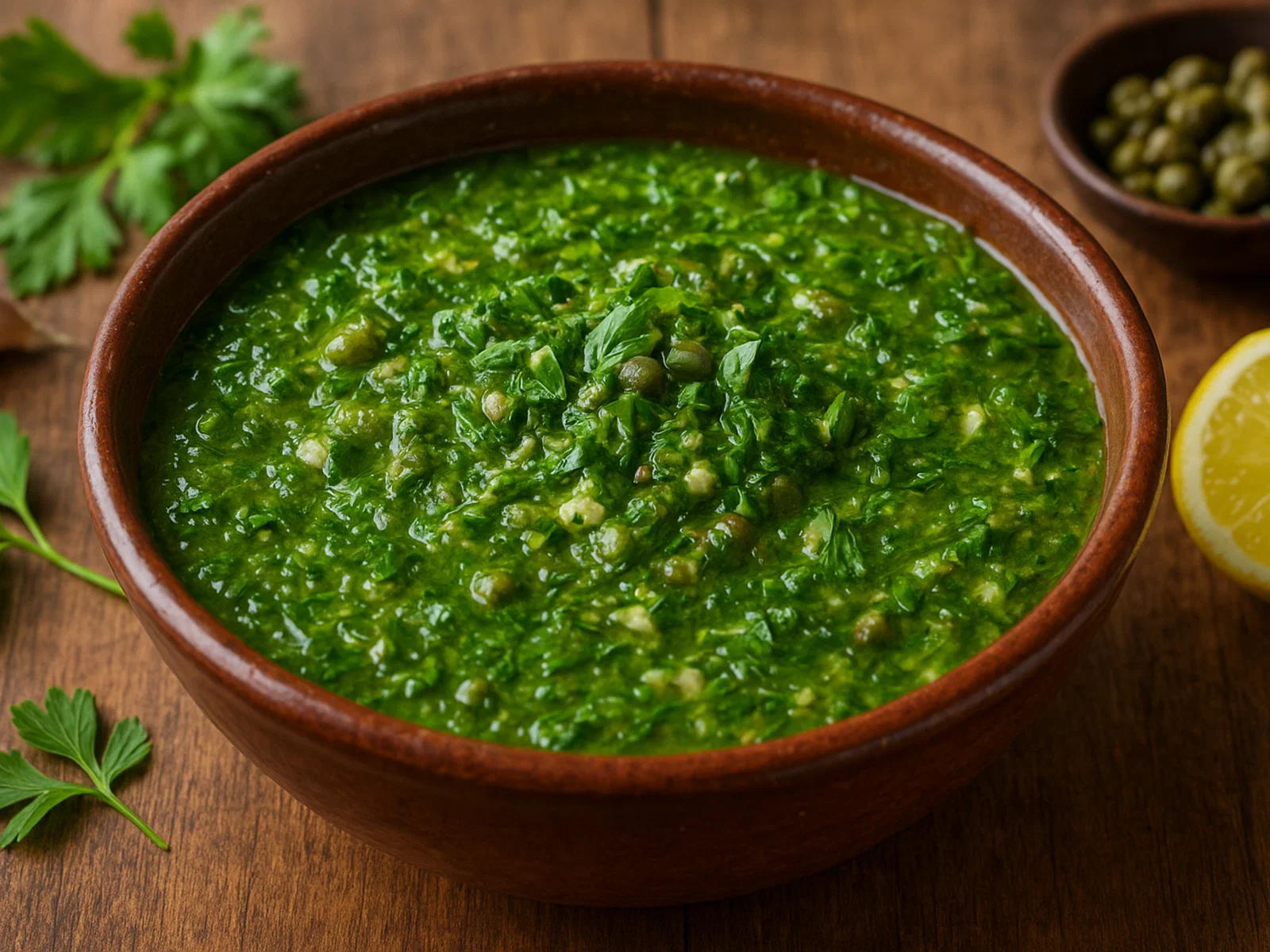 Salsa Verde mit frischen Kräutern