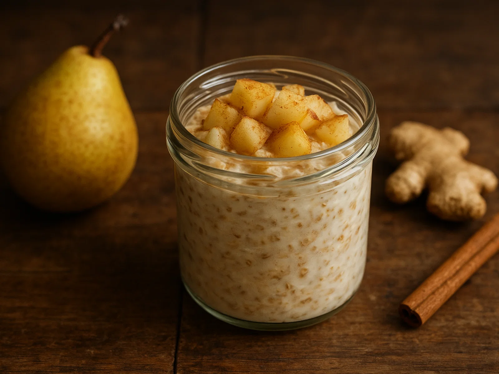 Birnen-Ingwer-Overnight-Oats