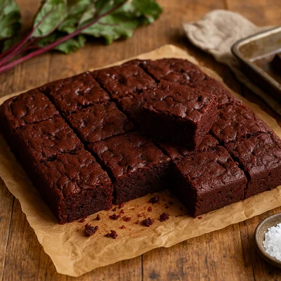 Saftige Rote‑Beete-Brownies mit Zartbitterschokolade