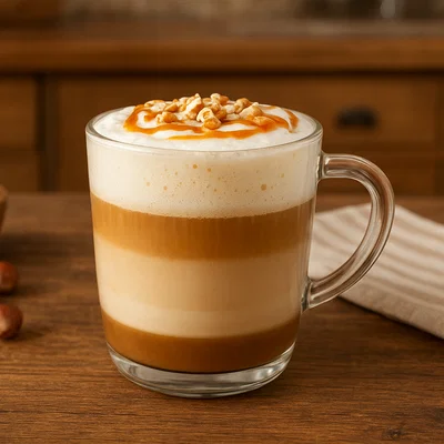 Karamell-Haselnuss-Latte