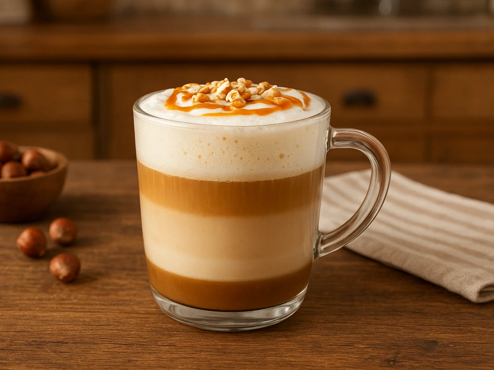 Karamell-Haselnuss-Latte