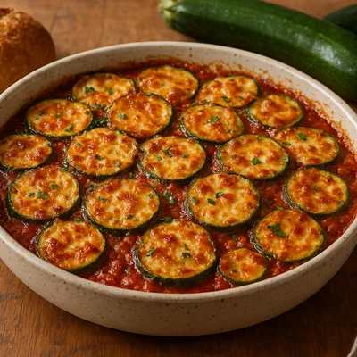 Kabakot – Überbackene Zucchini in würziger Tomatensauce mit Käsekruste