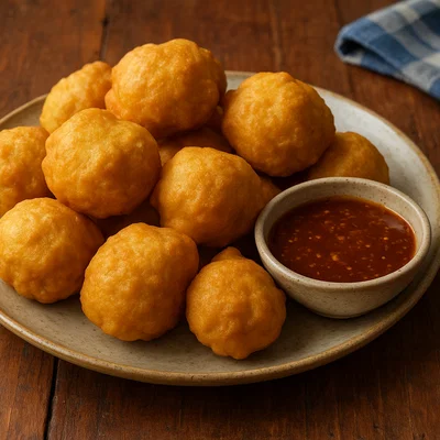 Karibische Pholourie mit Tamarindensauce