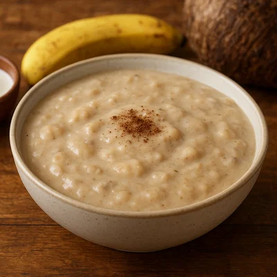Tahiti Poʼe mit Banane, Taro und Kokosmilch