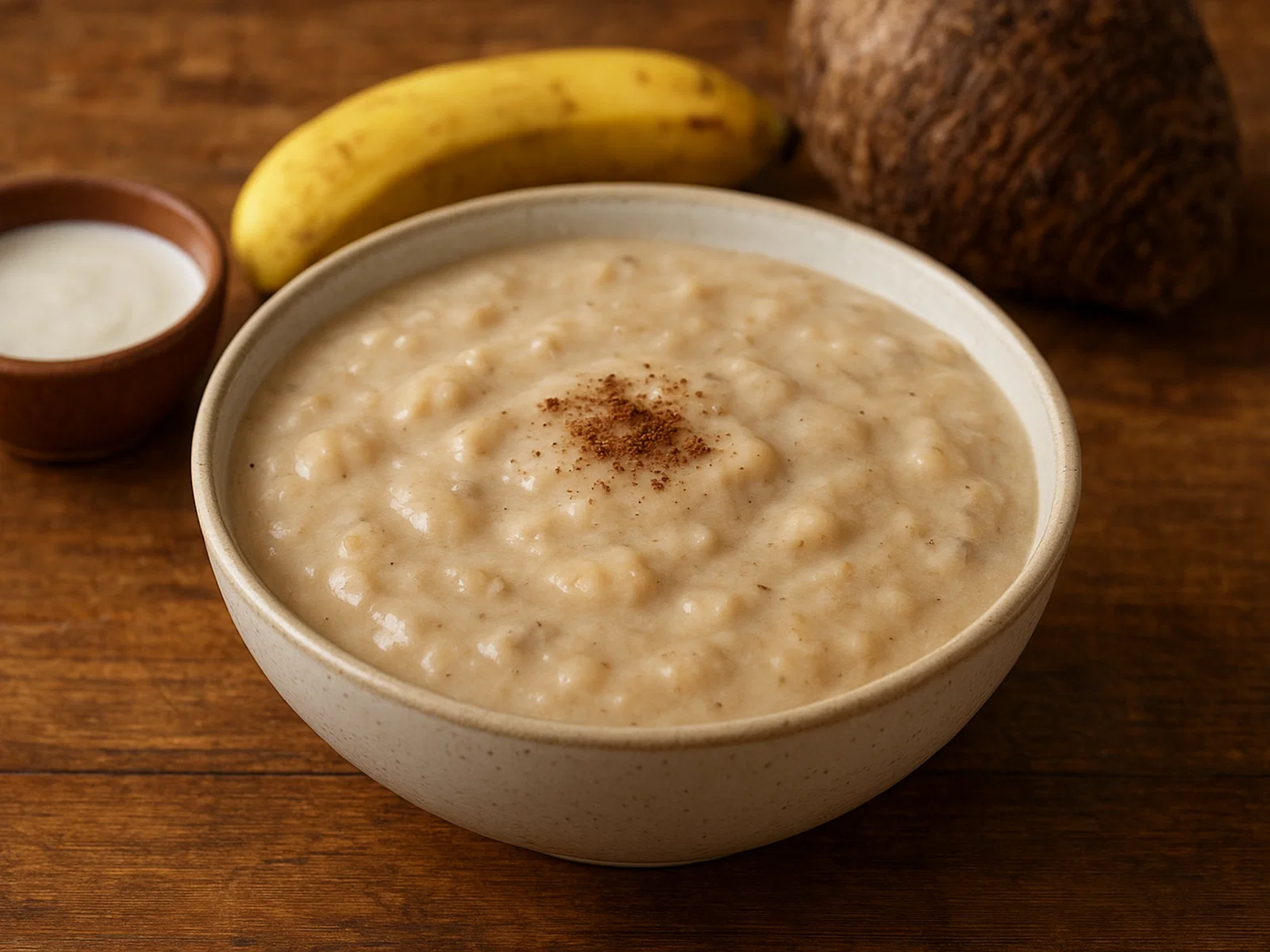 Tahiti Poʼe mit Banane, Taro und Kokosmilch