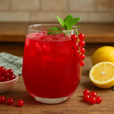 Frischer Johannisbeer-Cocktail mit Zitrusnote