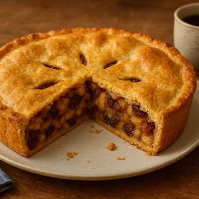 Hollandtorte mit Apfel‑Rosinen‑Füllung