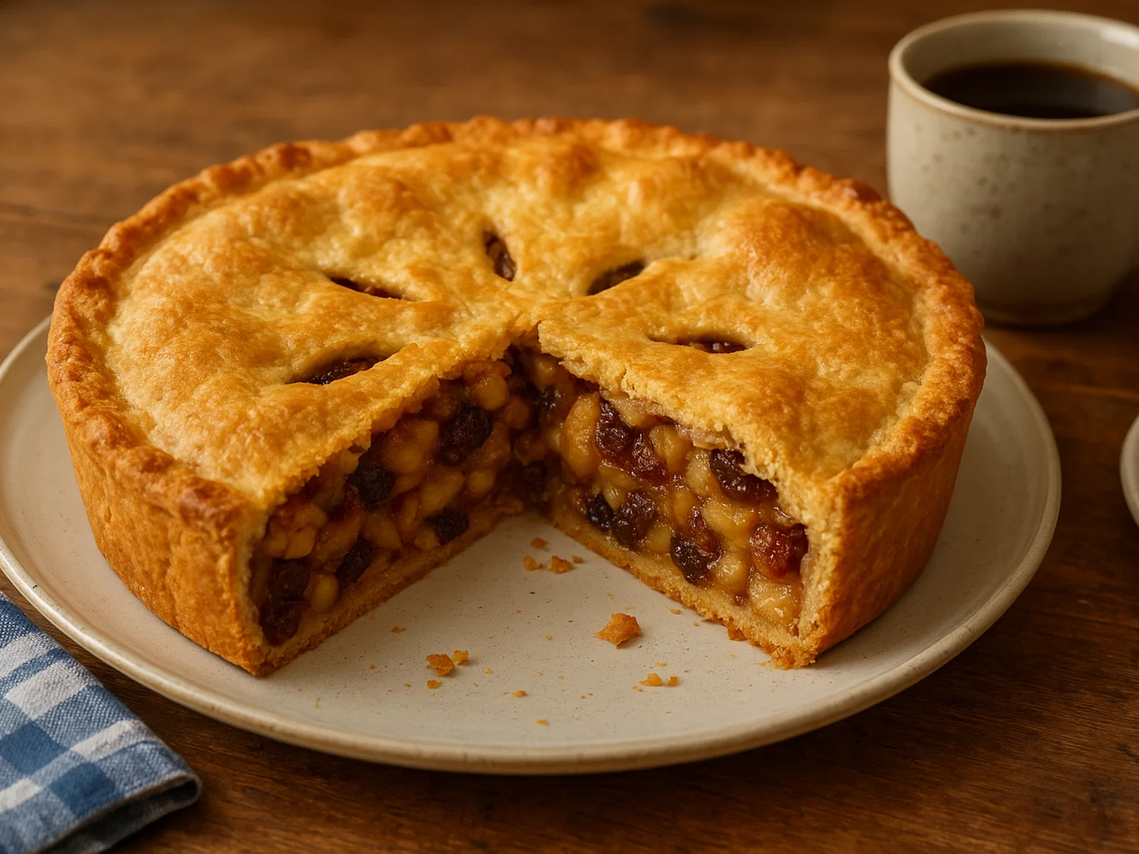 Hollandtorte mit Apfel‑Rosinen‑Füllung