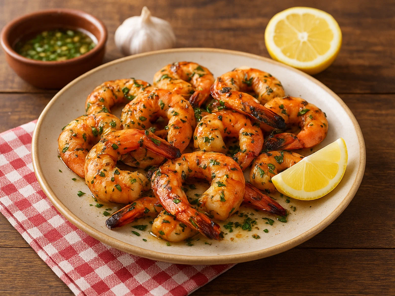 Camarão Grelhado – Portugiesisch gegrillte Garnelen
