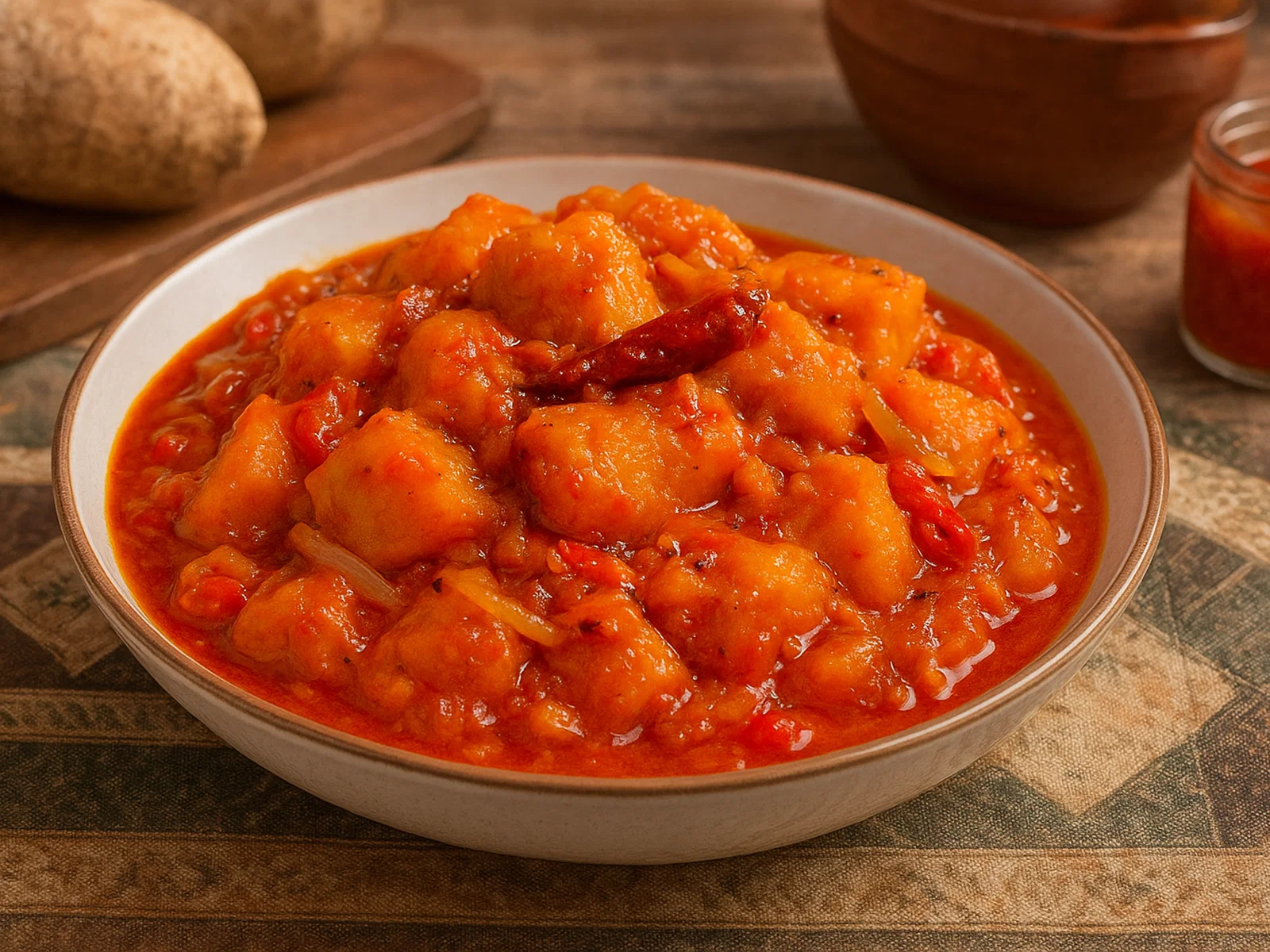 Nigerianischer Yam Porridge (Asaro)