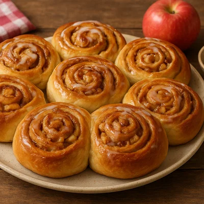 Apfel-Zimt-Schnecken aus Hefeteig