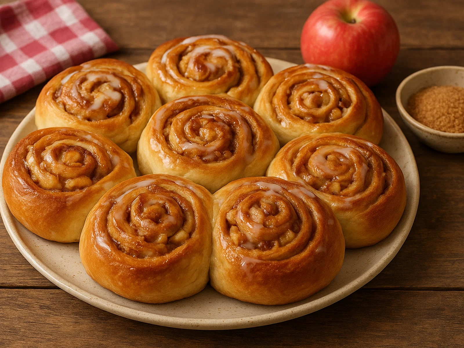 Apfel-Zimt-Schnecken aus Hefeteig