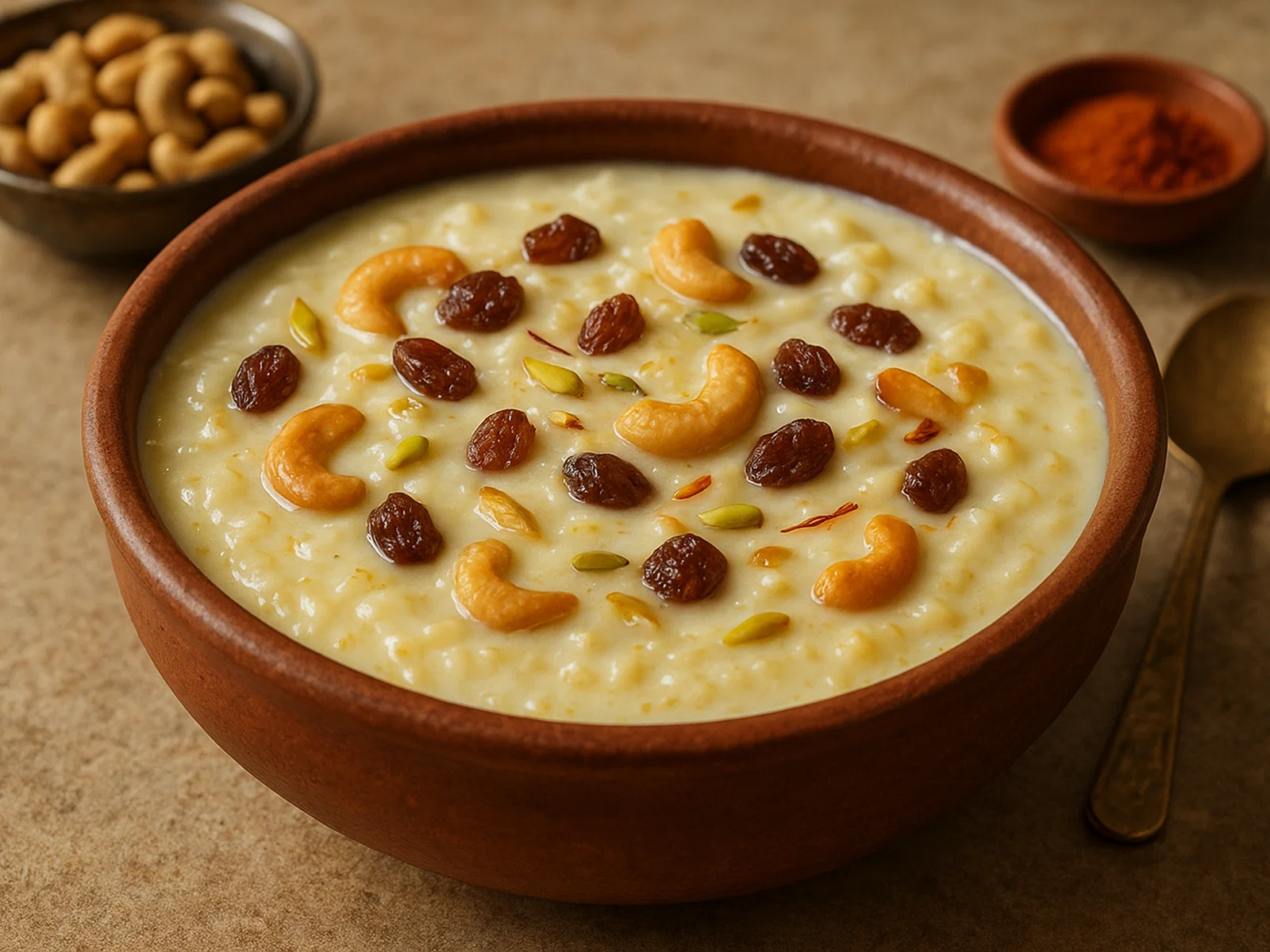 Cremiger Indischer Kheer (Reismilchpudding)