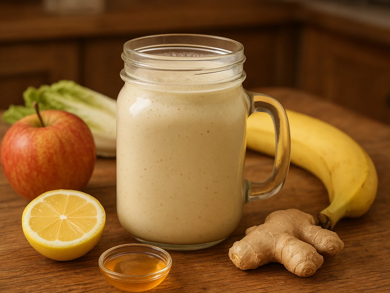 Chicorée-Smoothie mit Apfel und Ingwer