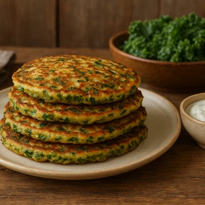 Herzhafte Grünkohl-Pfannkuchen