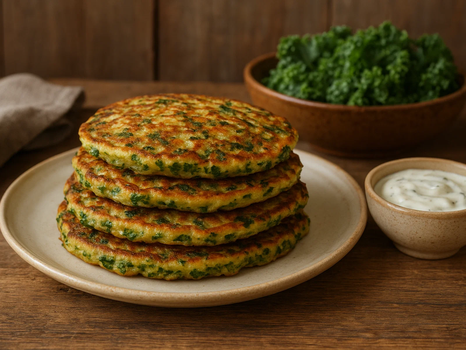 Herzhafte Grünkohl-Pfannkuchen