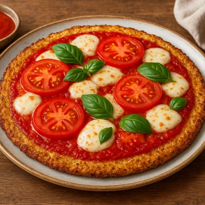 Blumenkohl-Pizza mit knusprigem Boden