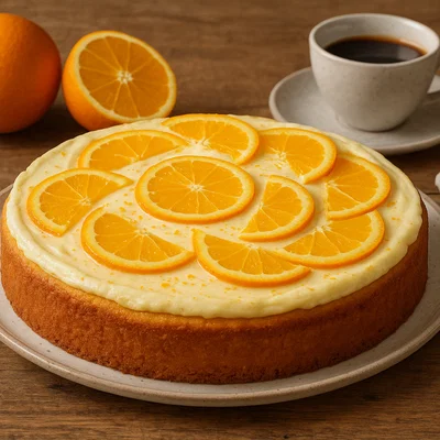 Orangen-Schmandkuchen mit Vanille