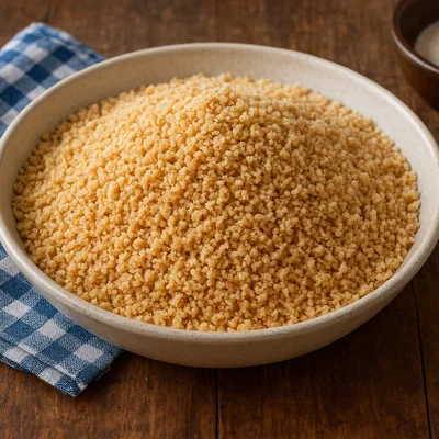 Hausgemachtes Gari aus Maniok