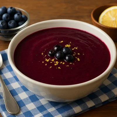 Schwedische Blåbärssoppa (Blaubeersuppe)