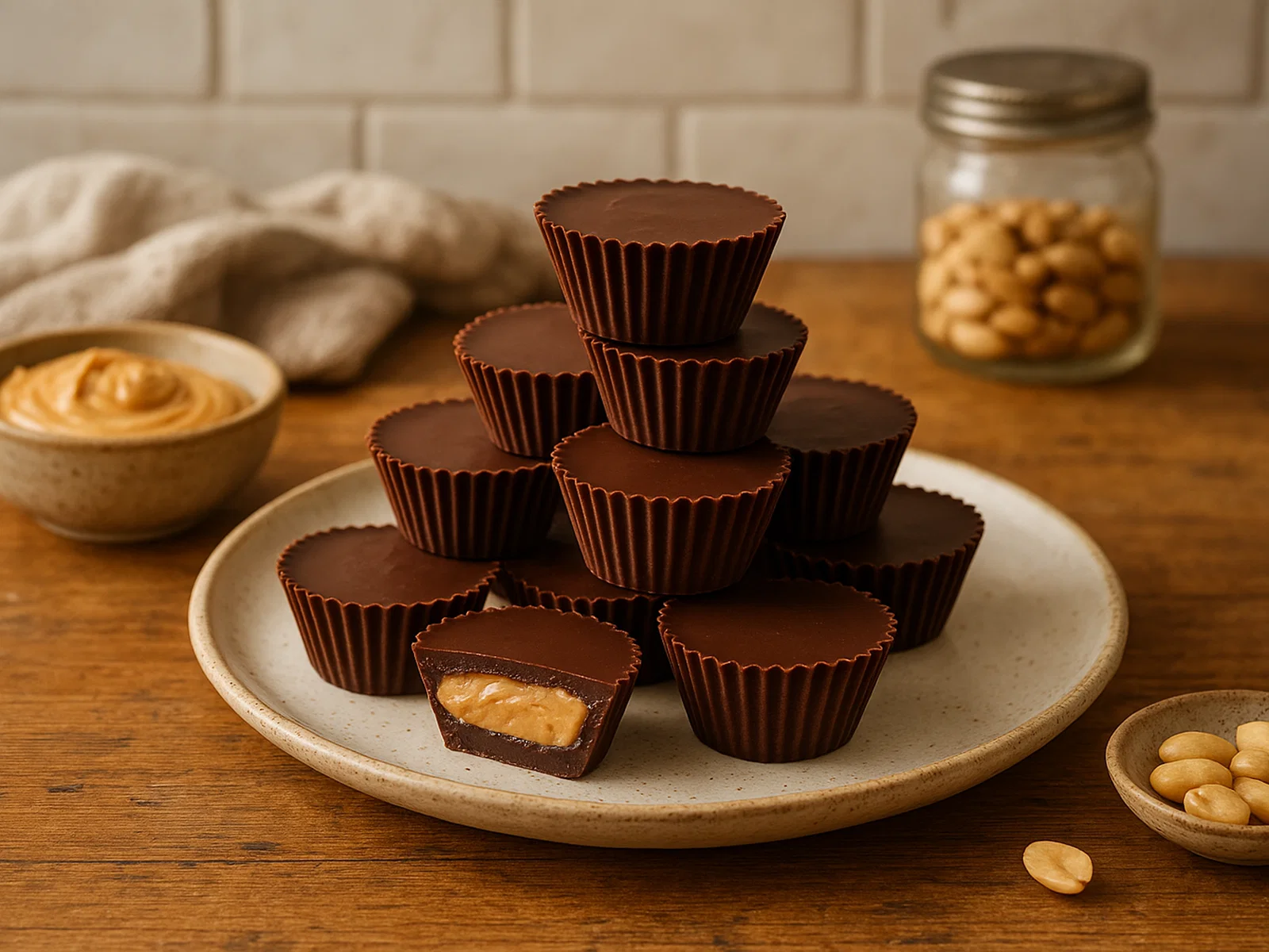 Mini-Erdnussbutter-Schokoladen-Cups