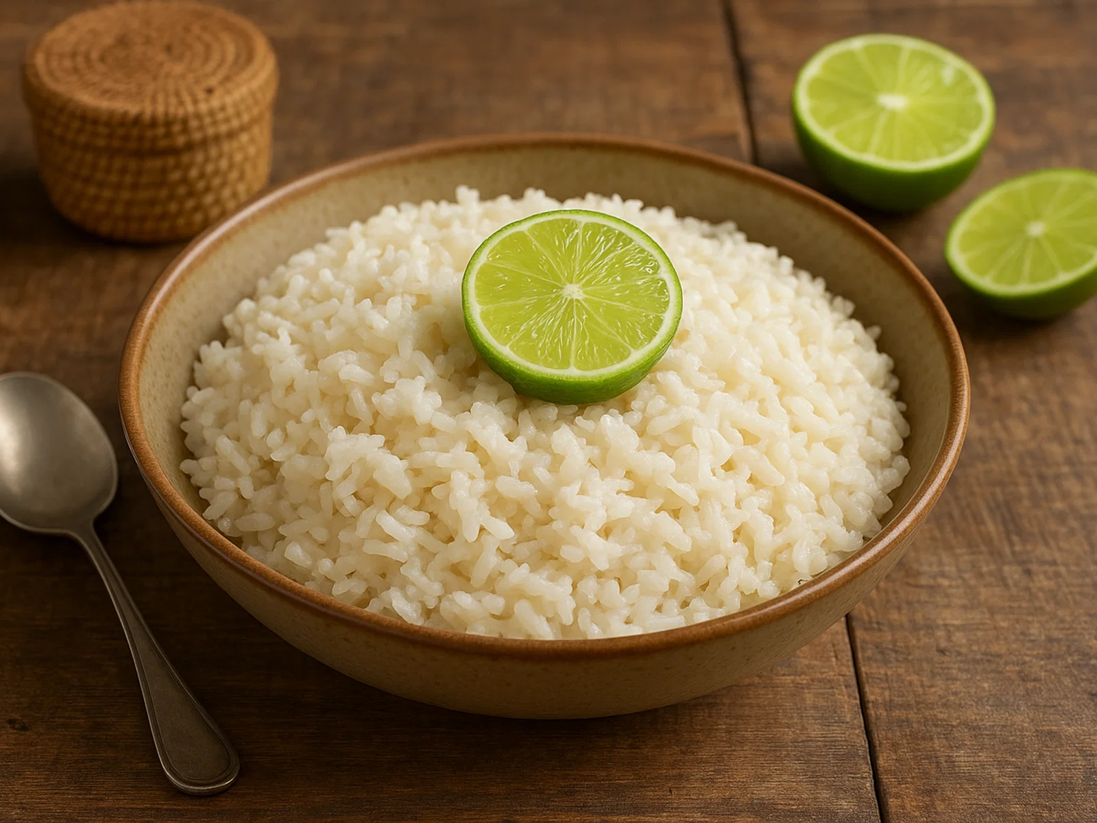 Philippinischer Kokosreis mit Limette