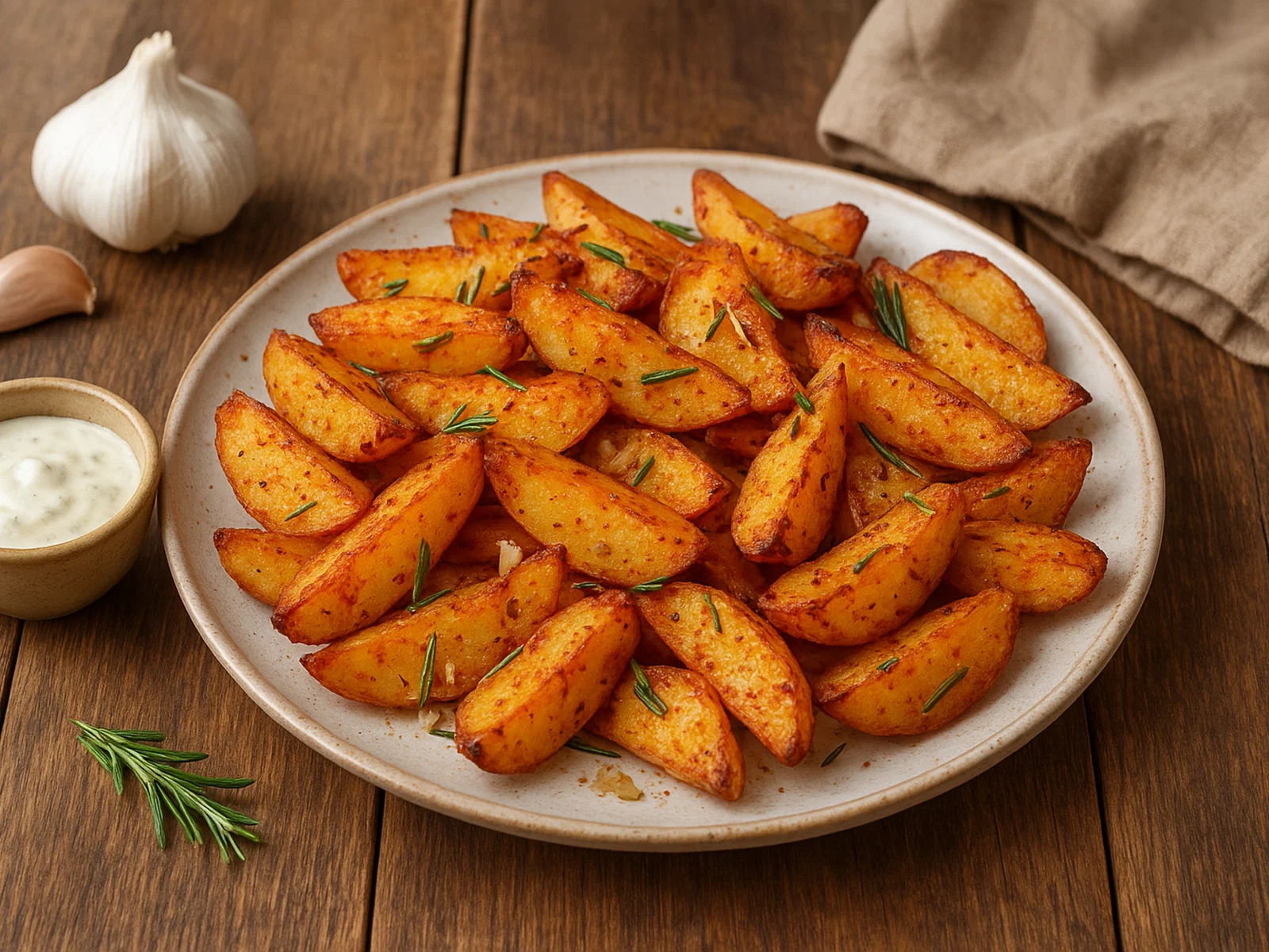 Knusprige Kartoffel-Wedges aus dem Ofen