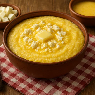 Kačamak – cremiger Balkangrieß aus Maismehl mit Käse und Butter