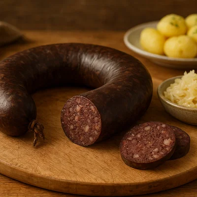 Hausgemachte Blutwurst (Schwarzwurst)