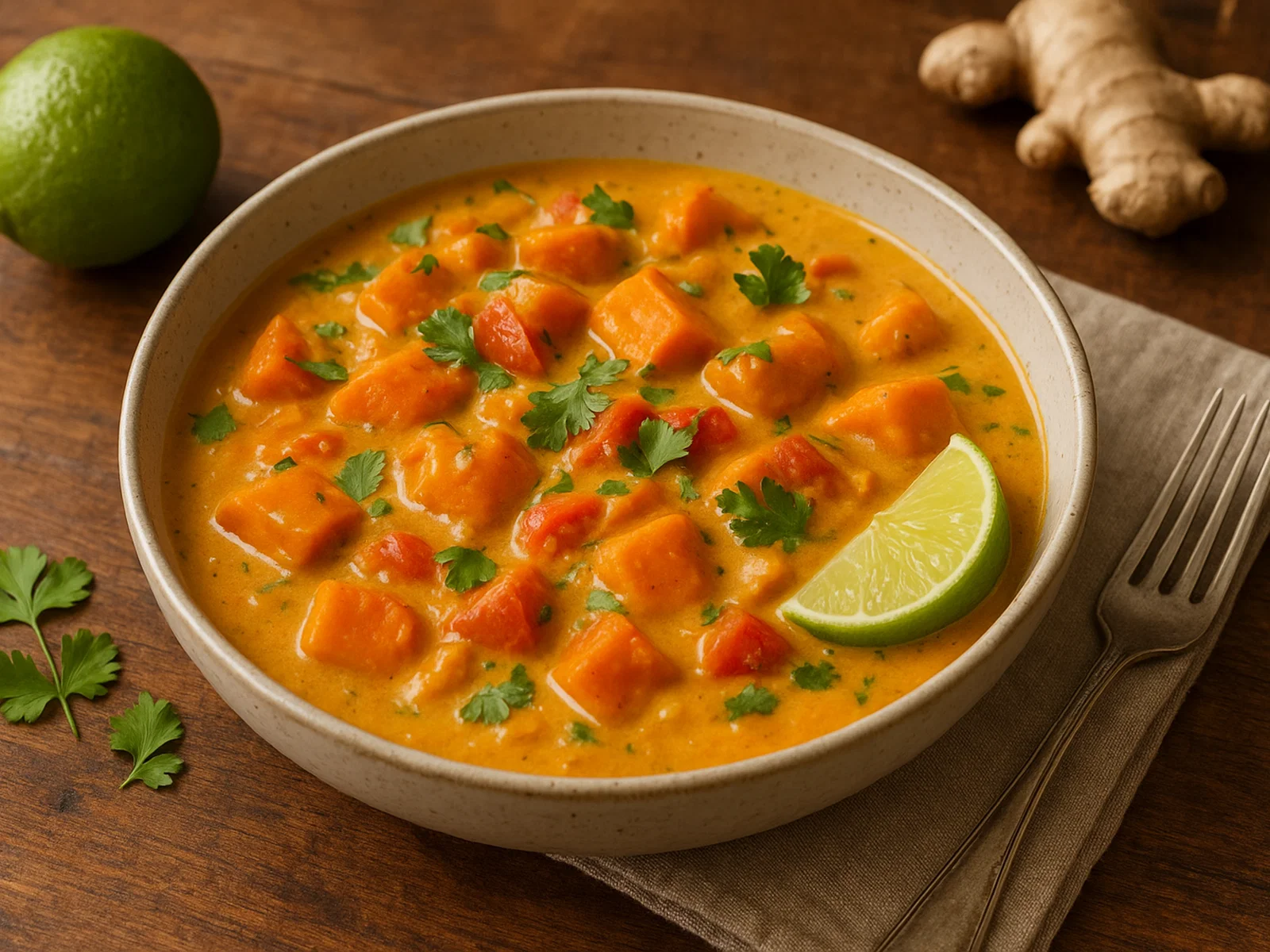 Cremiges Süßkartoffel-Kokos-Curry