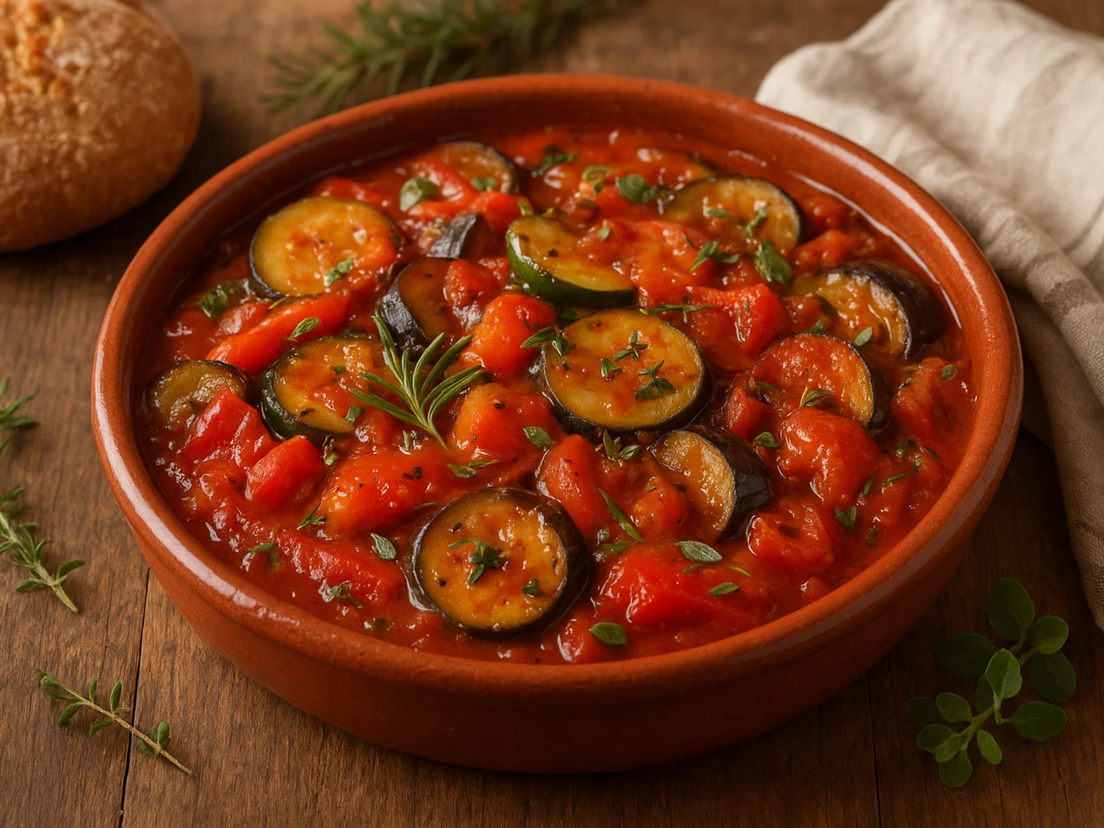 Tomaten-Ratatouille mit mediterranen Kräutern