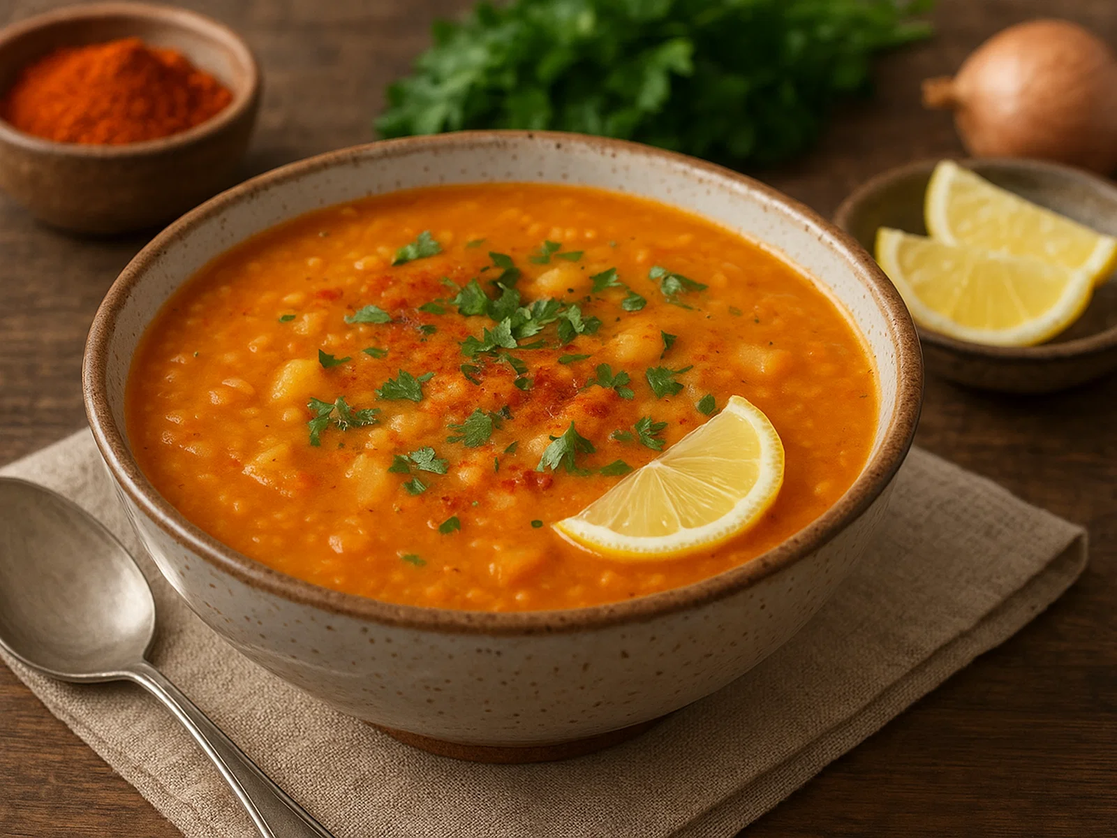 Türkische Linsensuppe mit roten Linsen