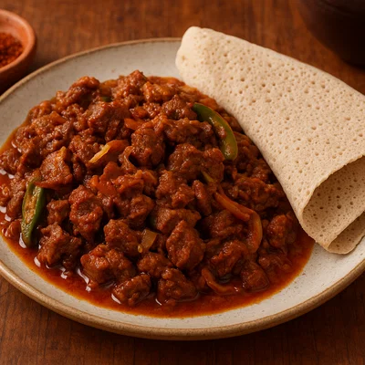 Äthiopisches Rindfleisch-Tibs mit Berbere