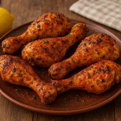 Gegrillte Hähnchenkeulen mit würziger Marinade