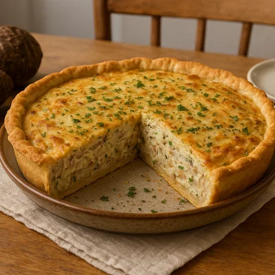Herzhafter Dasheen Pie (Taro-Wurzel-Torte)