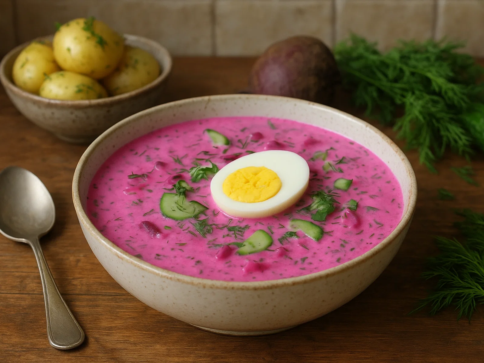 Holodnik – kalte Rote-Bete-Sommersuppe