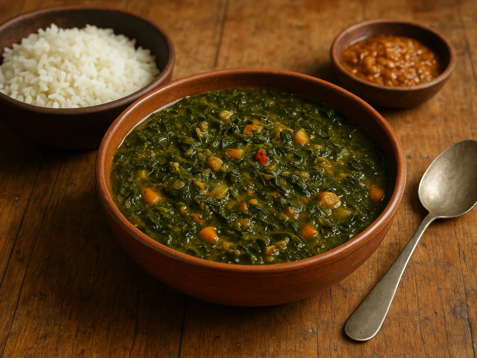 Kassava-Blatt-Suppe (Westafrikanische Cassava Leaf Soup)