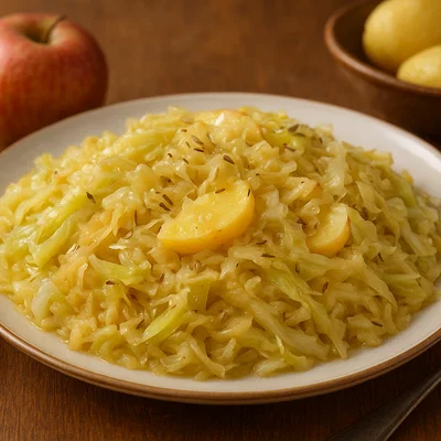 Spitzkohl-Sauerkraut mit Apfel und Kümmel