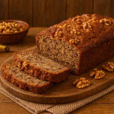 Bananenbrot von den Pitcairninseln mit Walnüssen