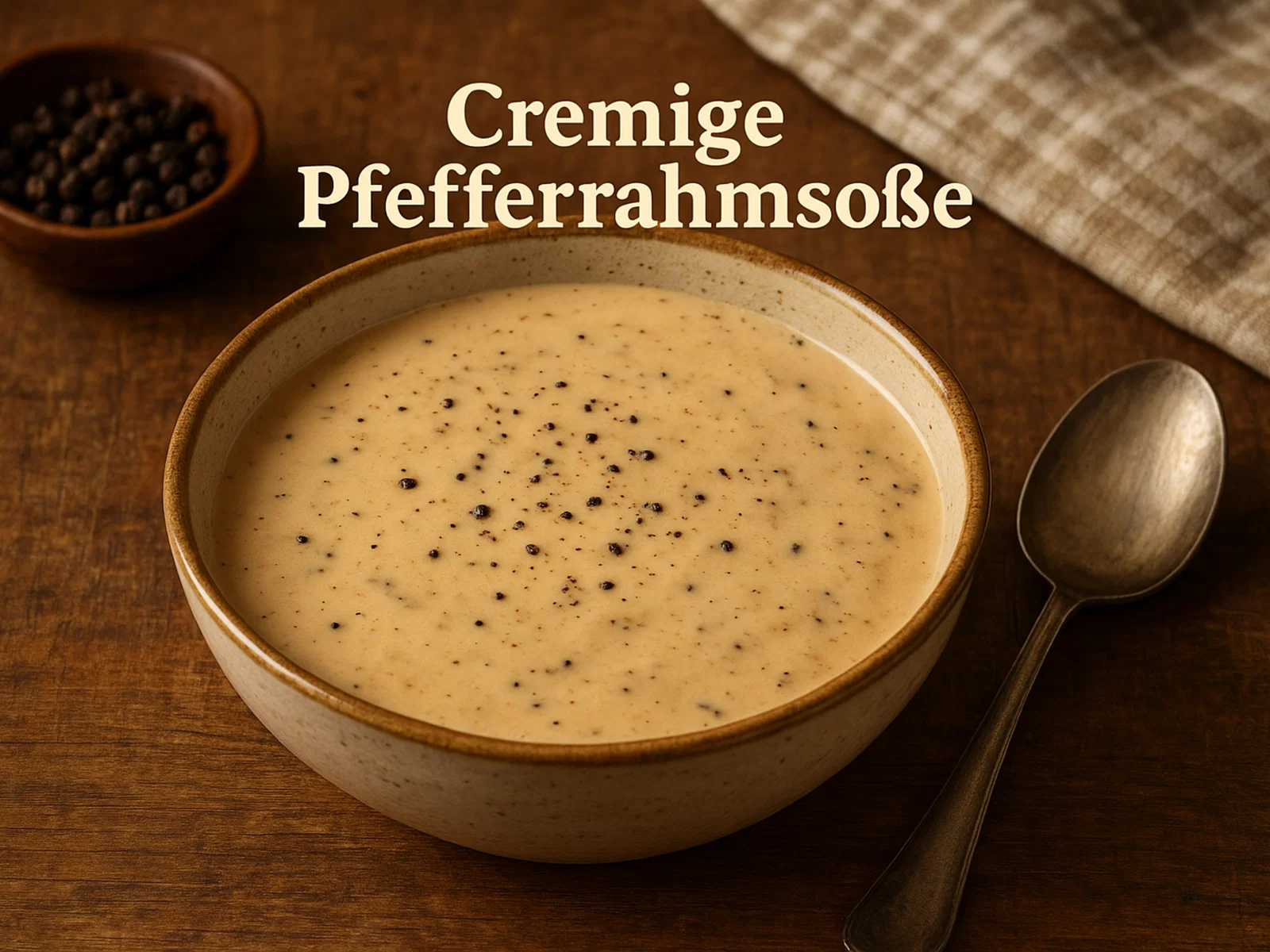Cremige Pfefferrahmsoße