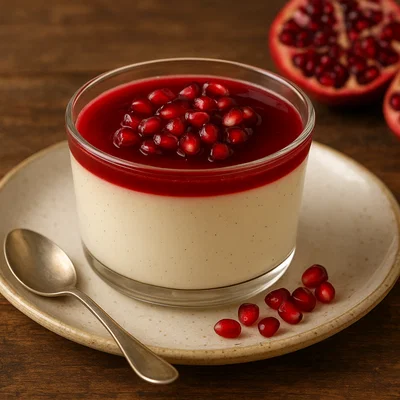 Granatapfel-Panna Cotta mit Vanille