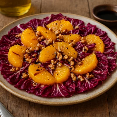 Radicchio- und Orangen-Carpaccio mit Balsamico