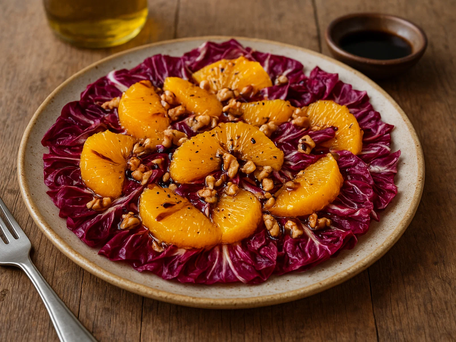 Radicchio- und Orangen-Carpaccio mit Balsamico