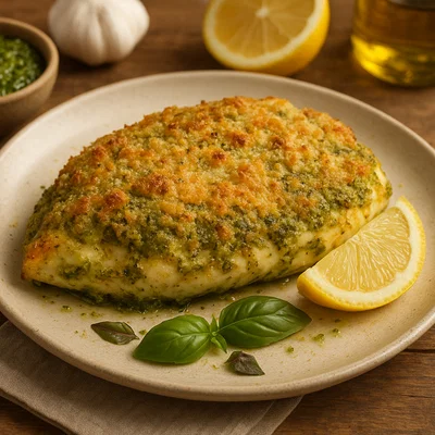 Gebackenes Pesto-Hähnchen mit knuspriger Parmesankruste