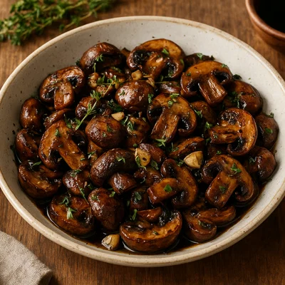 Balsamico-Ofenpilze mit Knoblauch und Kräutern