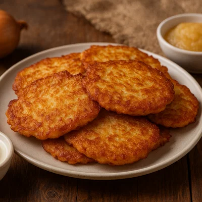 Polnische Placki ziemniaczane (Kartoffelpuffer)