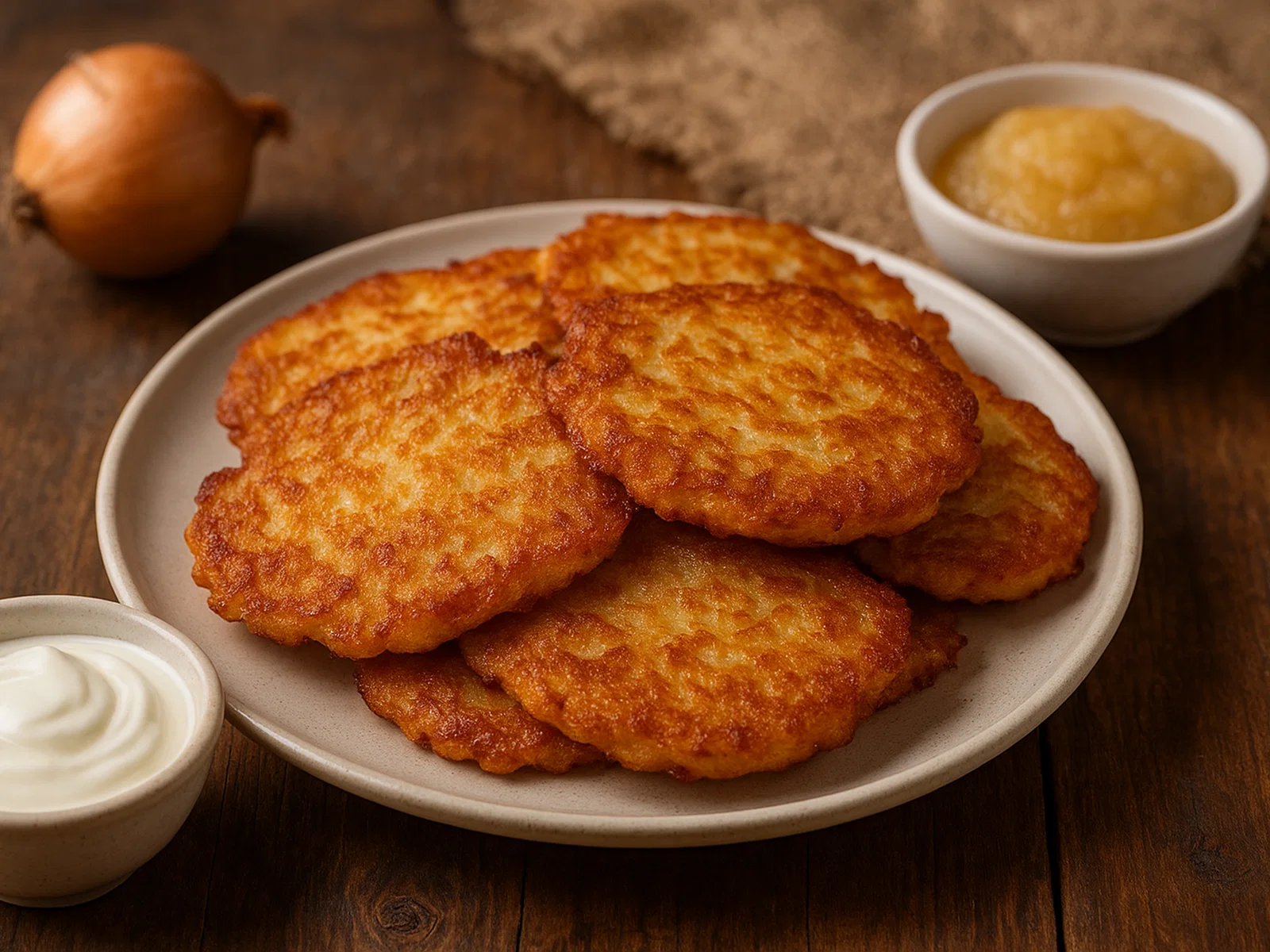 Polnische Placki ziemniaczane (Kartoffelpuffer)