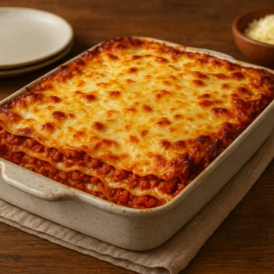 Schweinefleisch-Lasagne mit Ricotta