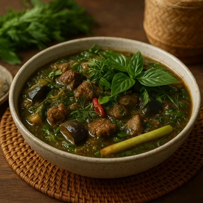Or Lam – Laotischer Kräuter-Fleischeintopf
